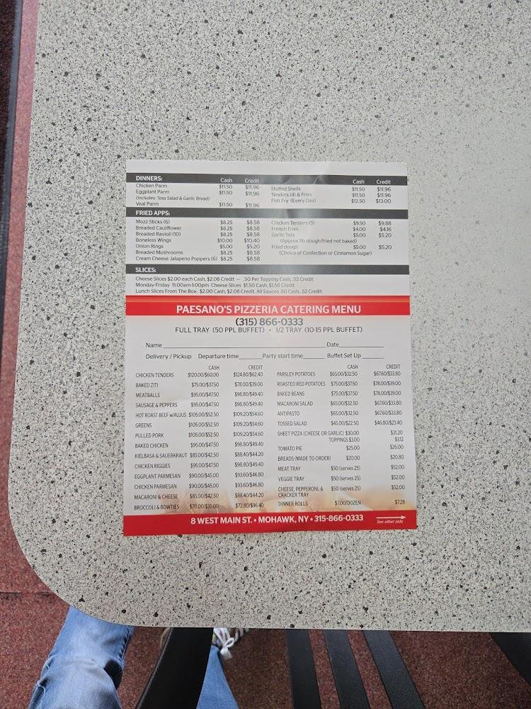 Paesano's Pizzeria Menu image 2